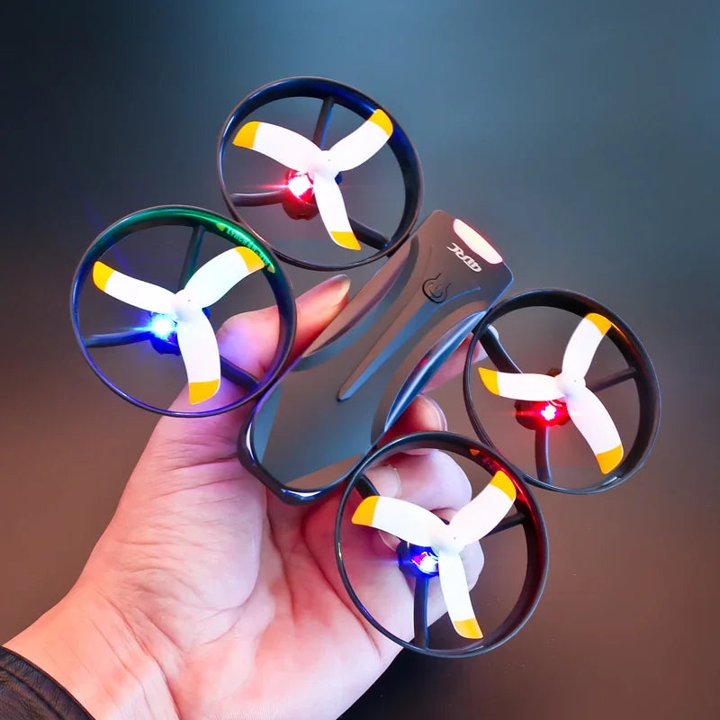 1 Battery RC Mini FPV Drone 4K V16 Colorful LED Helicopters 360° Full Containment Protection VR Aerial Photography Toy