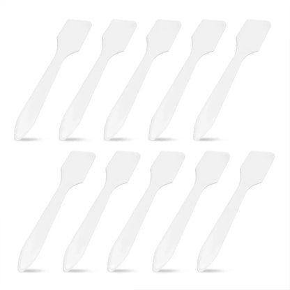 10 Pcs/Set Facial Mask Sticks Cosmetic Spatulas Plastic Face Mask Small Spoon Reuse DIY Face Skin Care Mask Mix  Make Up Tools