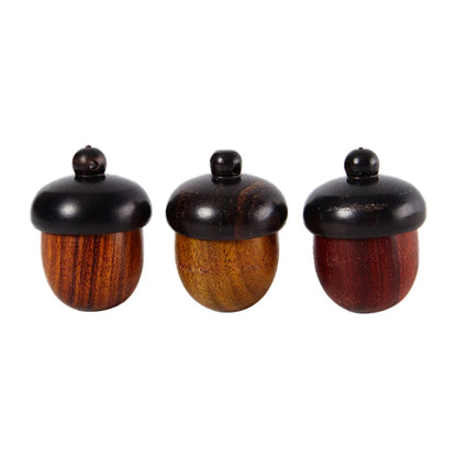 1PC Solid Wood Pill Box Mini Sandalwood Rescue Pill Box Portable Tablet Storage Sealed Jar Outdoor First Aid Tool