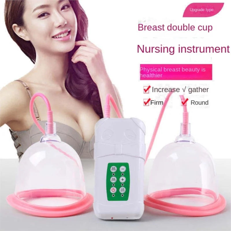 Breast Augmentation Pump Female Vacuum Cupping Body Breast Massager Chest Enhancement Cupping Therapy with Suction Pump Therapy