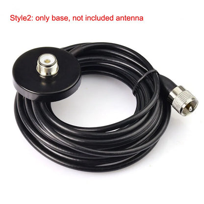 10cm Large Steel Gun Antenna 144/430MHz Wide Dual Band Antenna Aerial PL-259 Magnetic Base External Mobile Car Radio Antenna