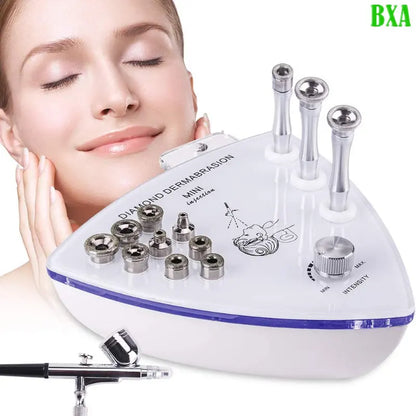 Professional 3 in 1 Diamond Microdermabrasion Dermabrasion Machine With Spray Gun Water Spray Vacuum Suction Exfoliation Massage