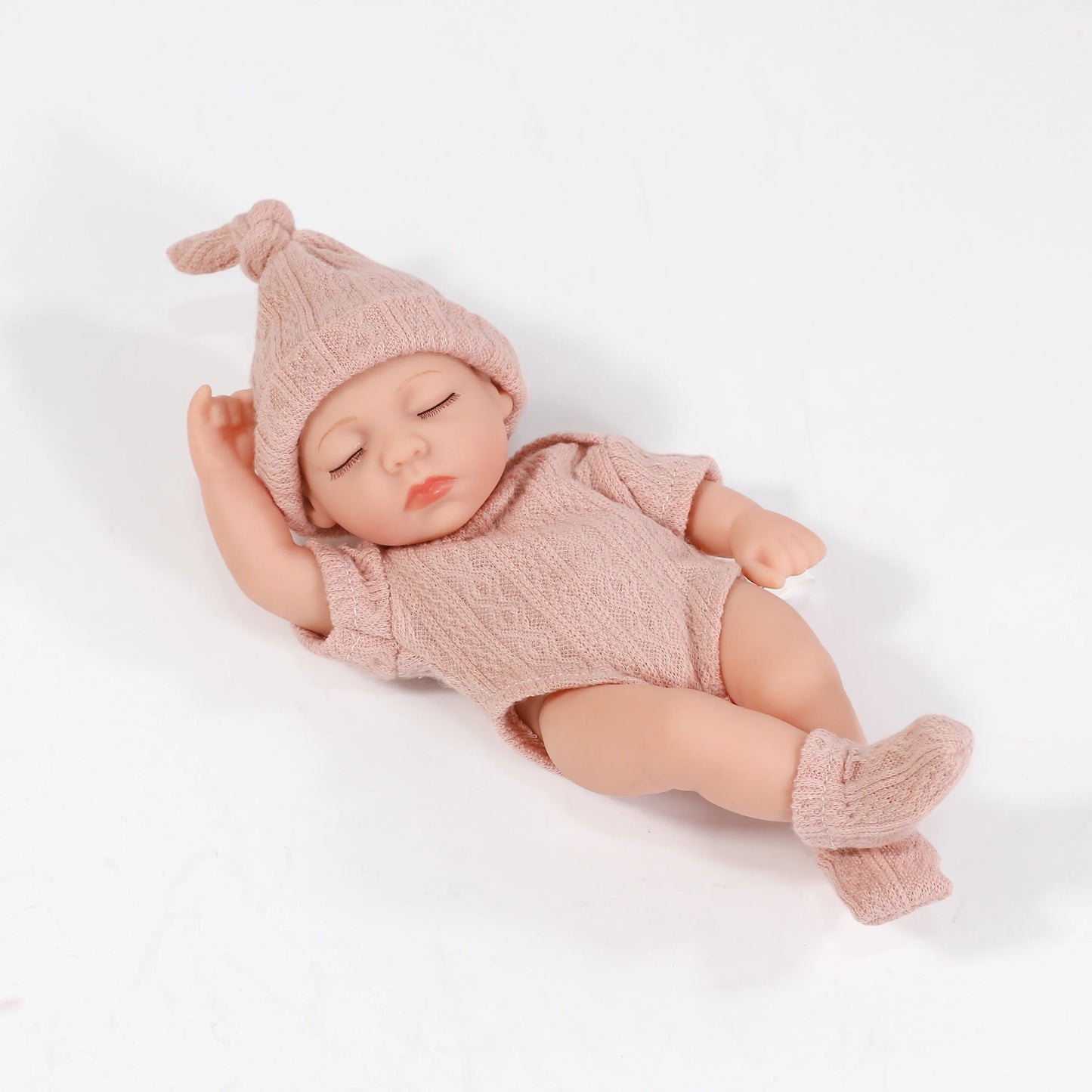 19cm Silicone Reborn Dolls Lifelike Reborn Baby Toys Waterproof Doll Cute Mini Sleep Soother Doll for Girls Birthday Gift