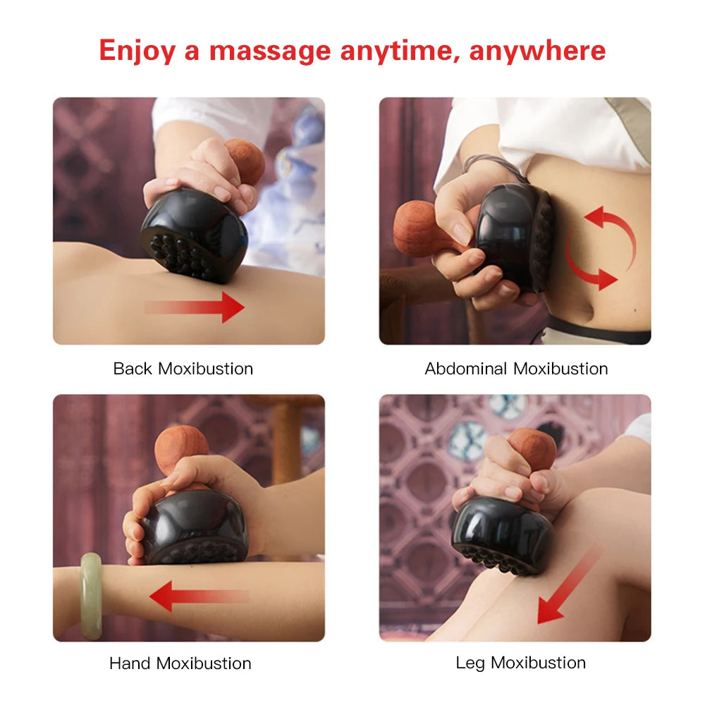 Energy Stone Hot Back Massager Cellulite Massager Body Electric Relaxation Spa Massage Relax Muscles Guasha Slimming Heating