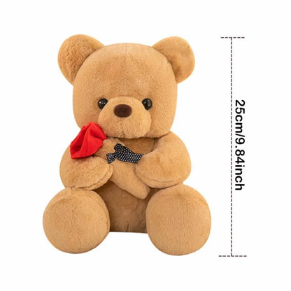 25cm Teddy Bear Valentine's Day Gift Teddy Bear Stuffed Animal Rose Bear Doll Girlfriend Couple Valentine's Day Gift