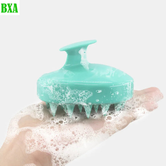 BXA Silicone Wet and Dry Scalp Hair Massager Brush Head Cleaning Adult Soft Household Bath Silicone Shampoo Brush Massage Comb