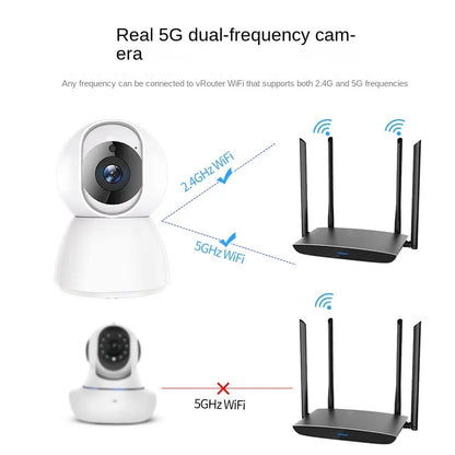 Tuya Wireless High Definition Network WiFi Monitoring Camera 5G Dual Band Intelligent Tracking Mobile Remote Monitoring