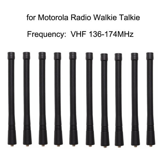 10Pcs 17cm VHF 136-174 MHz Antenna for Motorola Radios GP88 GP88S GP328 GP338 GP338 GP140 HT750 CP200 HT1250 EP450 Drop Shipping