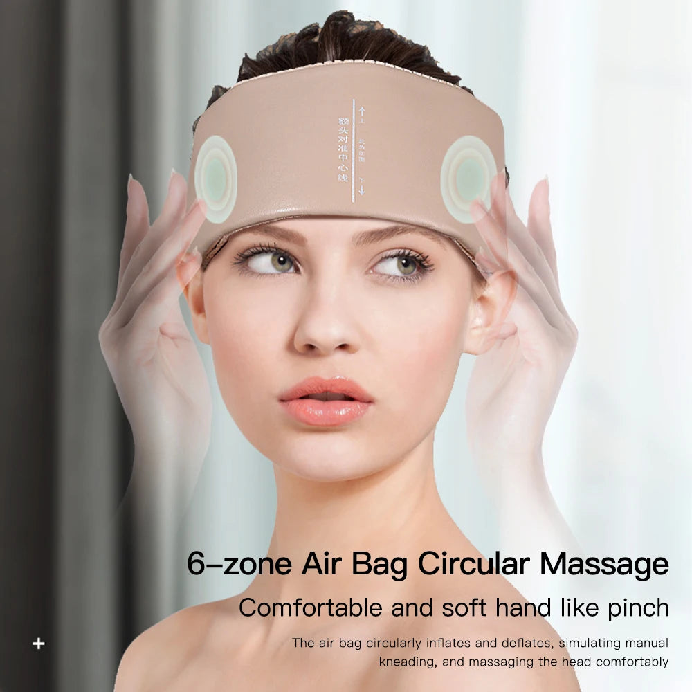 Electric Head Massager Air Pressure Massage Bag Massage Headache Muscle Relaxation Scalp Deep Relaxation Headache Massager