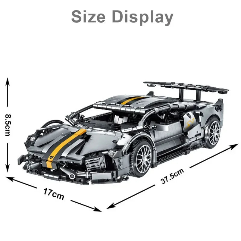 1356PCS Technical MOC Sport Car Building Blocks Expert Racing Vehicle Assemble Bricks Toys For Boy Kids Gifts