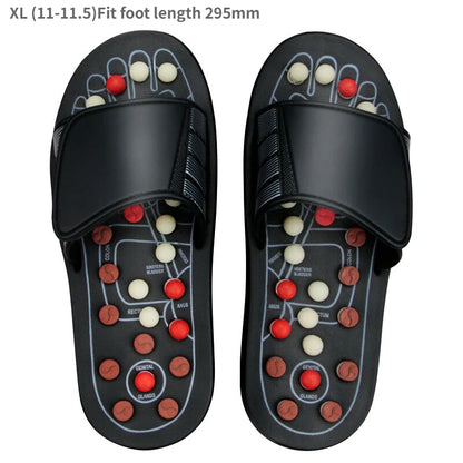 BXA 1 Pair Feet Massage Slippers Cobblestone Foot Reflexology Acupuncture Therapy Massager Walk Stone Shoes Massager