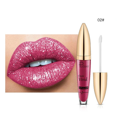 18 Colors Diamond Glitter Lip Gloss Velvet Matte Lip Tint Pigment Waterproof Long Lasting Red Blue Black Makeup Liquid Lipsticks