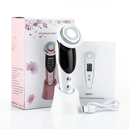 NEW 1PC 7 In 1 Facial Lifting Massager EMS Micro-current Skin Rejuvenation Light Therapy Anti-aging Wrinkle Beauty Instrument