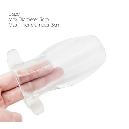 1PCS TPE 2Size Transparent Hollow Vagina/Anal Peek / Anal Cleaning Sleeve / Anal Adults Games Sex Products Sex Tool For Couple