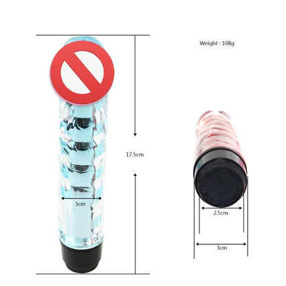 1PCS Personal Sex Stick Crystal Jelly Vibe Dildo Vibrator G-Spot Clitoris Stimulator Vibrator Masturbator Sex Toys for Women