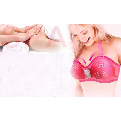 Electric Breast Massage Bra Vibration Chest Massager Growth Enlargement Enhancer Breast Heating Stimulator AC Charging Machine