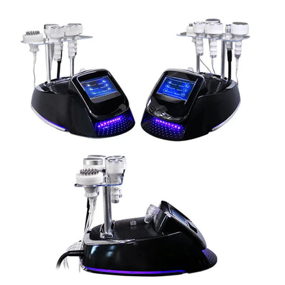 6 in 1 Weight Loss Slimming Machine Ultrasonic 80K Cavitation Radio Frequency Face Lifting  Vibration Vacuum Body Massager