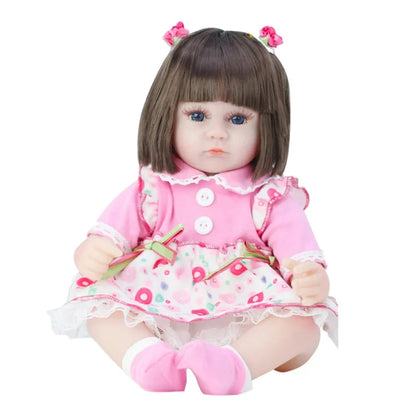 42CM Baby Reborn Doll Toys Sleeping Accompany Doll Lifelike Soft Toddler Reborn Dolls for Girls Birthday Present Gifts Kids Toys