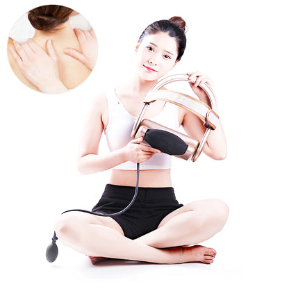 NEW Manual Pneumatic Cervical Spine Traction Device Home Health Posture Pump Neck Massager Spinal Traction Muscle Muscle Relax