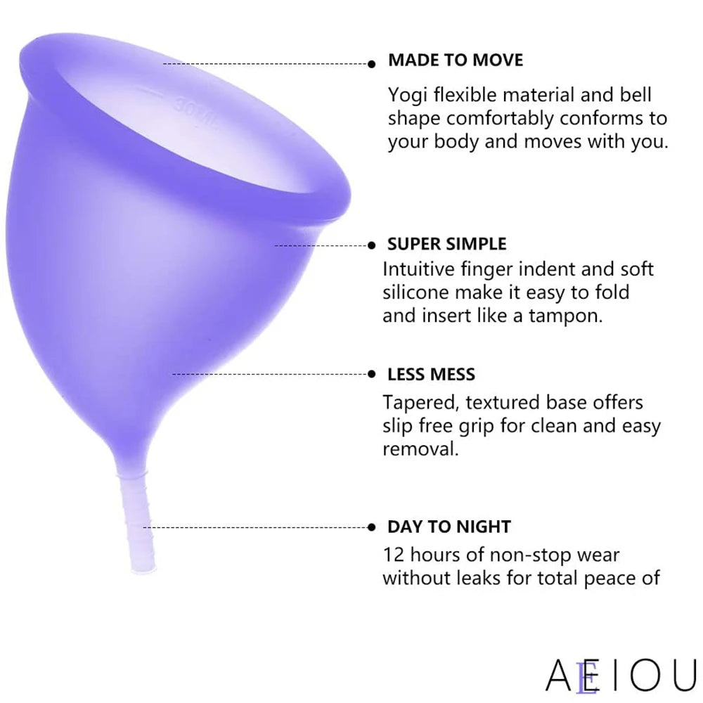 Menstrual Cups Eco-friendly Reusable Medical Soft Silicone Menstrual Cup Set Sterilizer Feminine Hygiene Product Period Cup