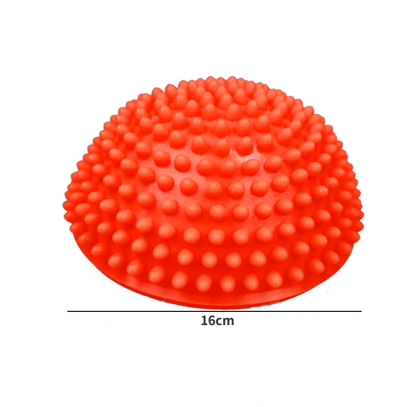 1pc PVC Yoga Ball 16cm Inflatable Massage Point Half Fit Ball Balance Trainer Stabilizer GYM Pilates Fitness Balancing Ball