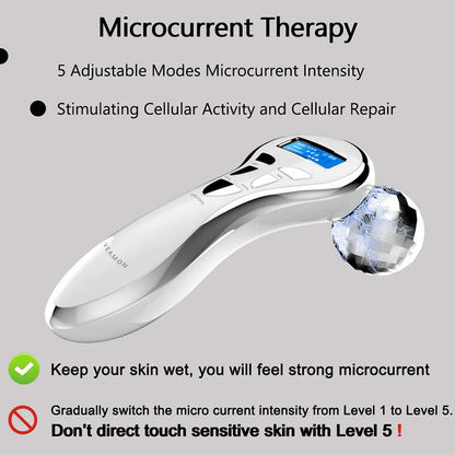 NEW Electric Micro-current Facial Massage Roller 4D Facial Lift Beauty Roller Anti-aging Wrinkle Removal Facial Care Tool