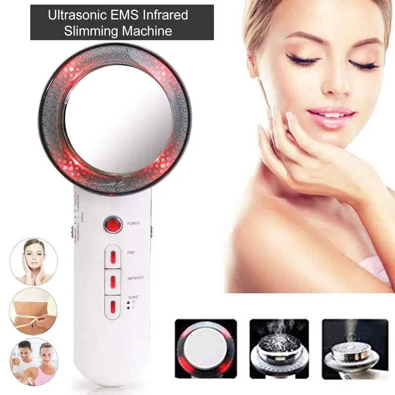 NEW EMS Infrared 1MHz Electric Skin Treatment Facial Treatment Anti-cellulite Weight Loss Slim Body Fat Burning Fitness Beauty