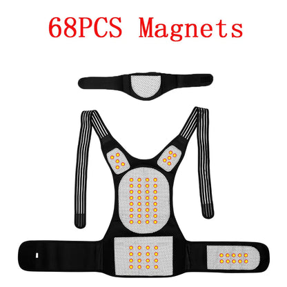 New Spine Lumbar Brace Muscle Relax Tourmaline Self-heating Heating Vest Magnetic Therapy Waist Back Shoulder Posture Corrector