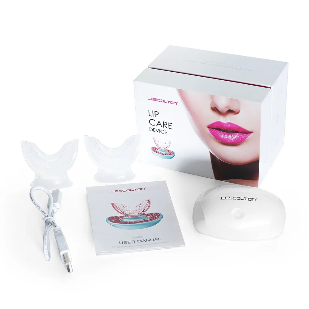 BXA LED Light Therapy Lip Plumper Device Rechargeable Lips Enhancer Restore Lips Elastic Anti-age Silicone Lips Care Beauty Tool