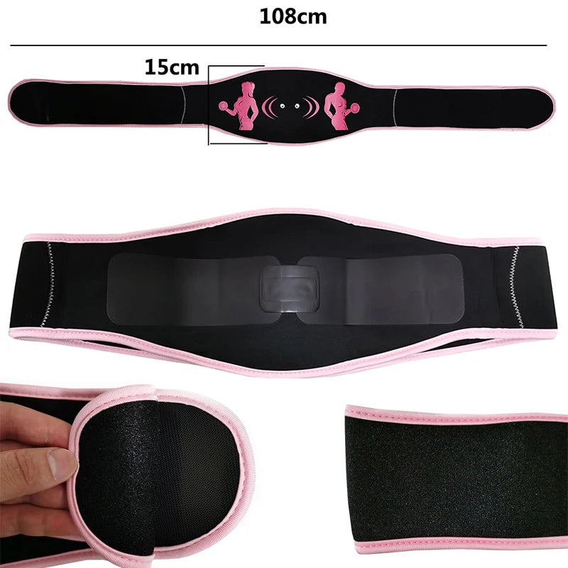 Slimming Massager EMS Muscle Stimulation Abs Abdominal Belt Portable Ab Workout Equipment Belt Fitness Belly Weight Loss