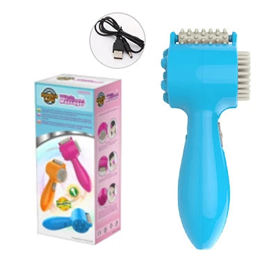 Electric Head Massager Hammer Roller 4 In 1 Vibration Pounding Head Neck Lumbar Massage Relaxation Scalp Massage Comb As A Gift