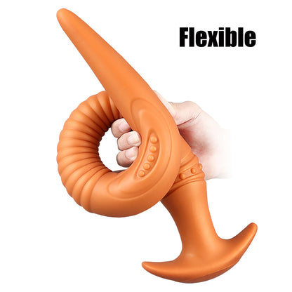 1pc Liquid Silicone Super Long Anal Plug Dildos Stimulate Anus and Vagina Soft Anal Dilator Butt Plug Sex Toys for Women and Men