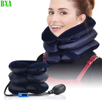 NEW 3 Tube Inflatable Neck Traction Medical Corrector Device Cervical Neck Support Posture Corrector Neck Stretcher Relax