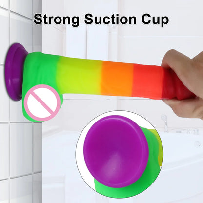 Soft Skin Feels G-spot Dildo Realistic Multicolor Dildo Big Penis with Suction Cup Sex Toys for Women Female Masturbation 18+