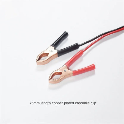 14AWG Pure Copper 75mm Crocodile Clip To SAE Plug, Solar Power 12V24V Battery 20A Power Cable, 1 Meter