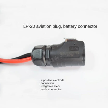 40cm 10AWG Quick Battery Connector, 30A Anderson Plug To LP-20 Male Cable for Aviation Solar Power