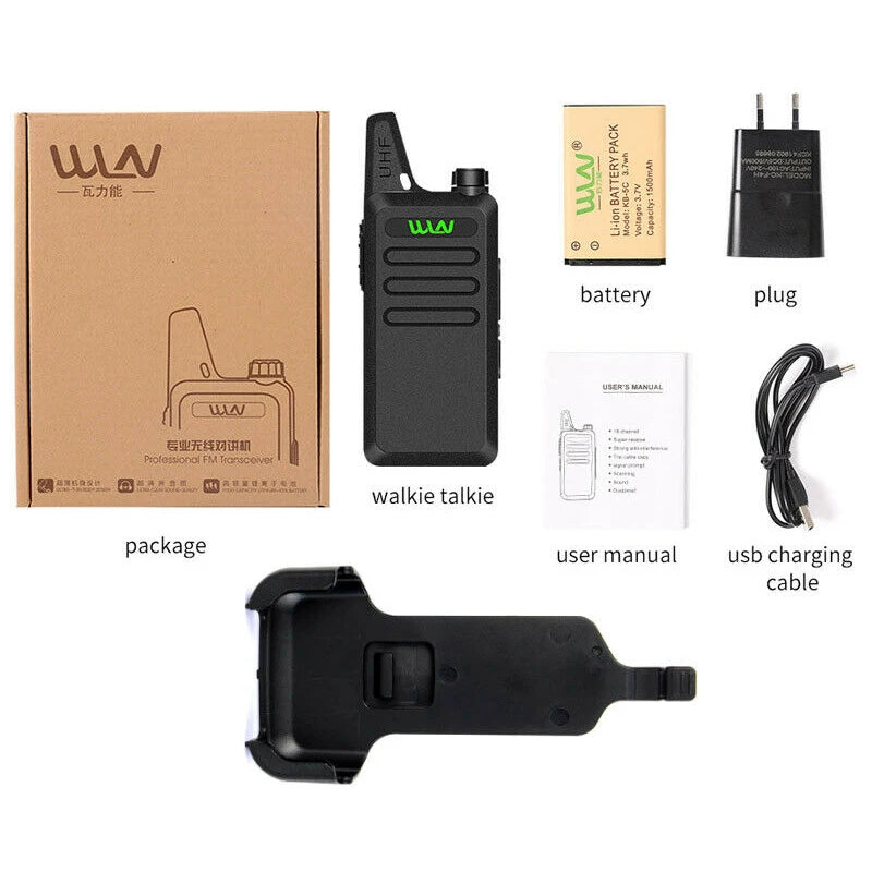 WLN KD-C1 Mini Portable Radio UHF 400-520MHz 5W walkie talkie 16 Channel UHF Transceiver KDC1 Walkie Talkie