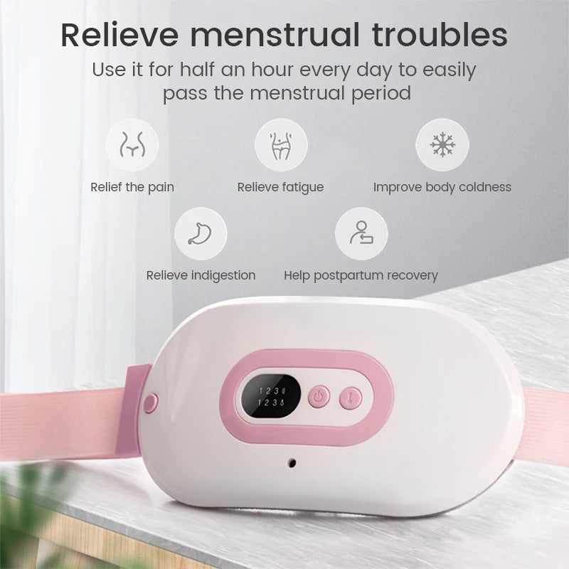 Electric Infrared physiotherapy Warm Uterus Belt Rechargable Heating Uterus Belt Postpartum Recovery Acupoints Vibrating Massage