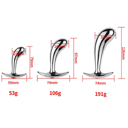 1PCS 3IN1 Finger Aluminum Alloy Outdoor Butt Plug G-spot Stimulator Anal Plugs Removable Anal Sex Toys for Couples Women Men