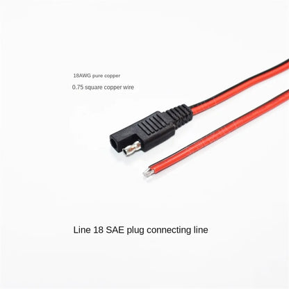 10A Solar Panel Extension Cable 18AWG Connection Wire, Individually Packaged, 0.75mm² SAE Power Cord, 30cm