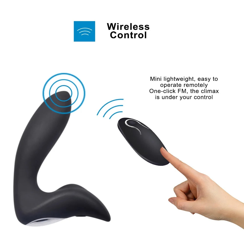 Vibrating Prostate Massager Men Anal Plug Waterproof 10 Stimulation Patterns Powerful Motors Butt Silicone Sex Toys for Adults