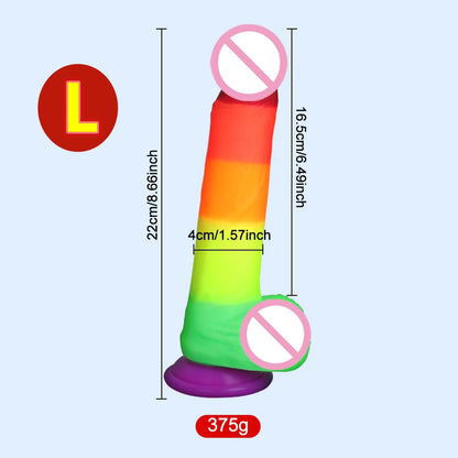 Soft Skin Feels G-spot Dildo Realistic Multicolor Dildo Big Penis with Suction Cup Sex Toys for Women Female Masturbation 18+