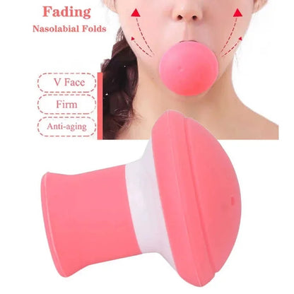 Silicone V Face Facial Lifter Slimming Face Lifter Double Thin Wrinkle Removal Blow Breath Exerciser Masseter Muscle Line Tools