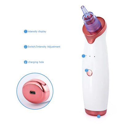 Blackhead Remover Vacuum Electric Nose Beauty Face Deep Cleansing Skin Care Vacuum Black Spots Acne Pore Cleaner Pimple Tool