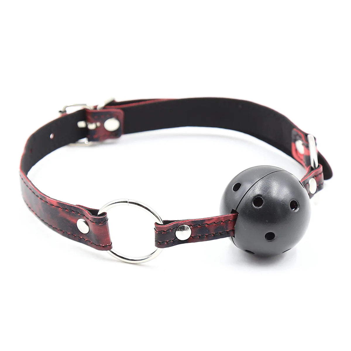 4.5cm Ball Gag Bondage Leather Open Mouth Gags Oral Fixation Adult Flirting Sex Toys Mouth Ball Plug for Men Women BDSM Game