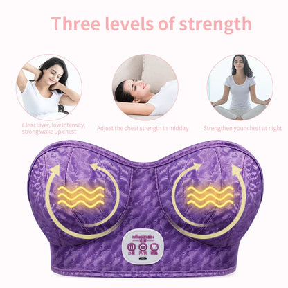 NEW Electric Breast Massager Female Massage Breast Enhancement Device Vibrator Chest Caress Cup Breast Enlargement