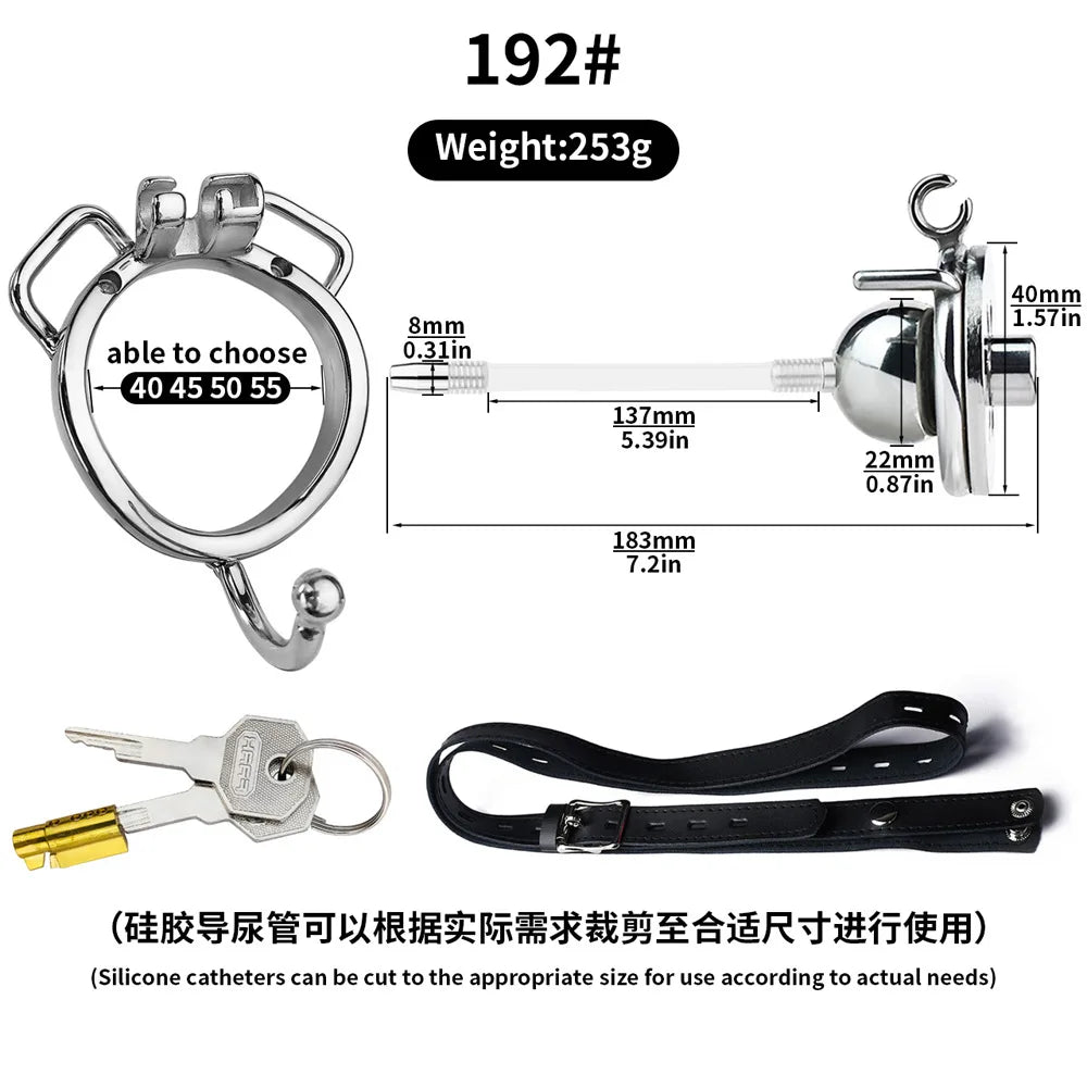 Wearing Stainless Steel Flat Negative Number Lock Male Penis Cage Exercise Control Anti-Escape Chastity Lock Removable