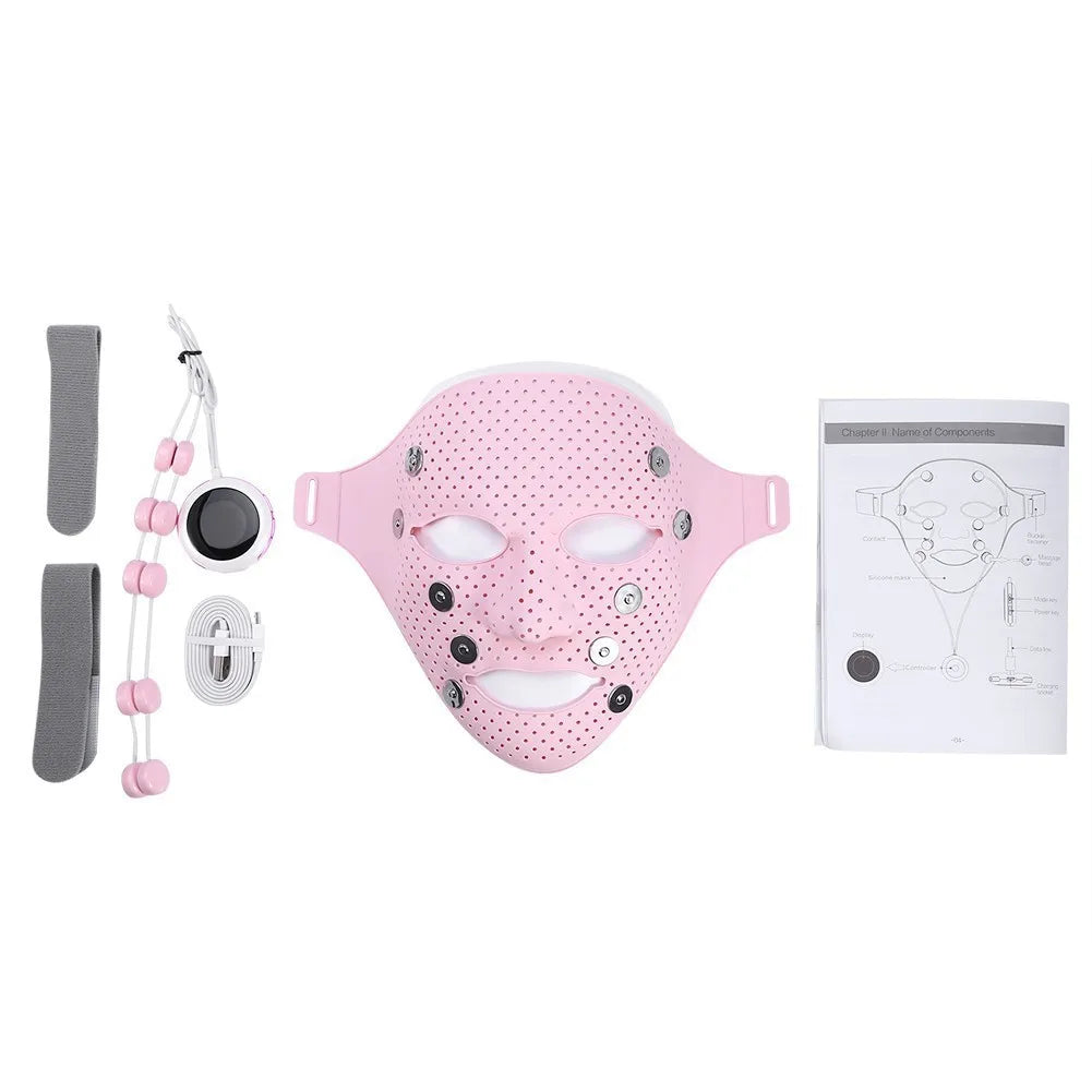 EMS Vibration Beauty Massager Facial SPA Face Mask Chin Cheek Lift Up Slimming Machine Anti-wrinkle Magnet Massage Mask