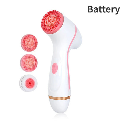 NEW 3 in 1 Sonic Cleansing brush Facial Rotary brush Set Facial spa system deep cleansing removal blackhead machine