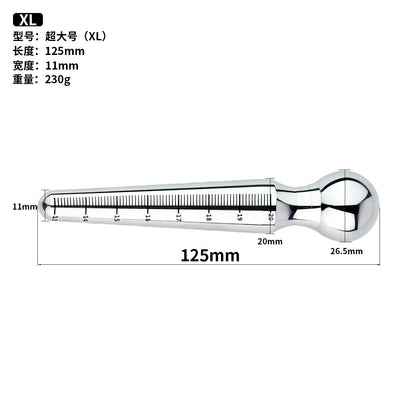 1pcs Stainless Steel Horse Eye Stick Urethral Plugging Dilator Smooth Integrated Double Head Multifunctional Unisex Anal Plug